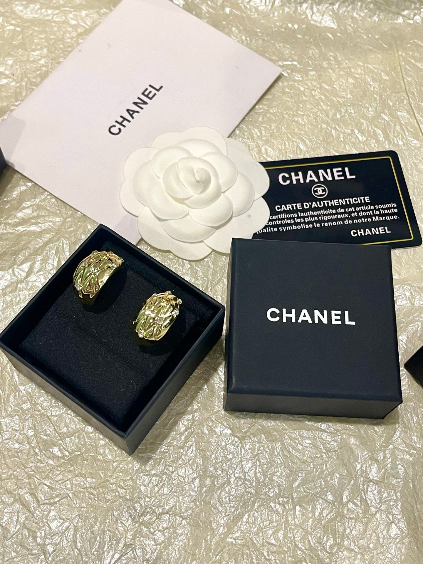 Signature Emblem Crystal-Accent Statement Earrings – Design 007 close-up detail