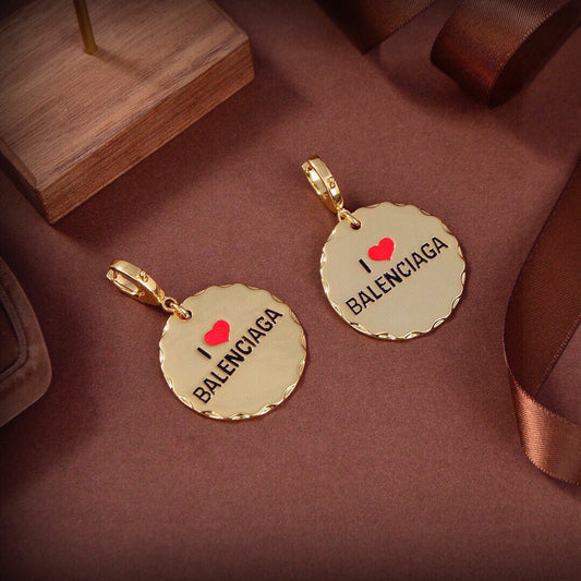Ring Motif Statement Earrings in Gold-Tone – Design 003 main product view