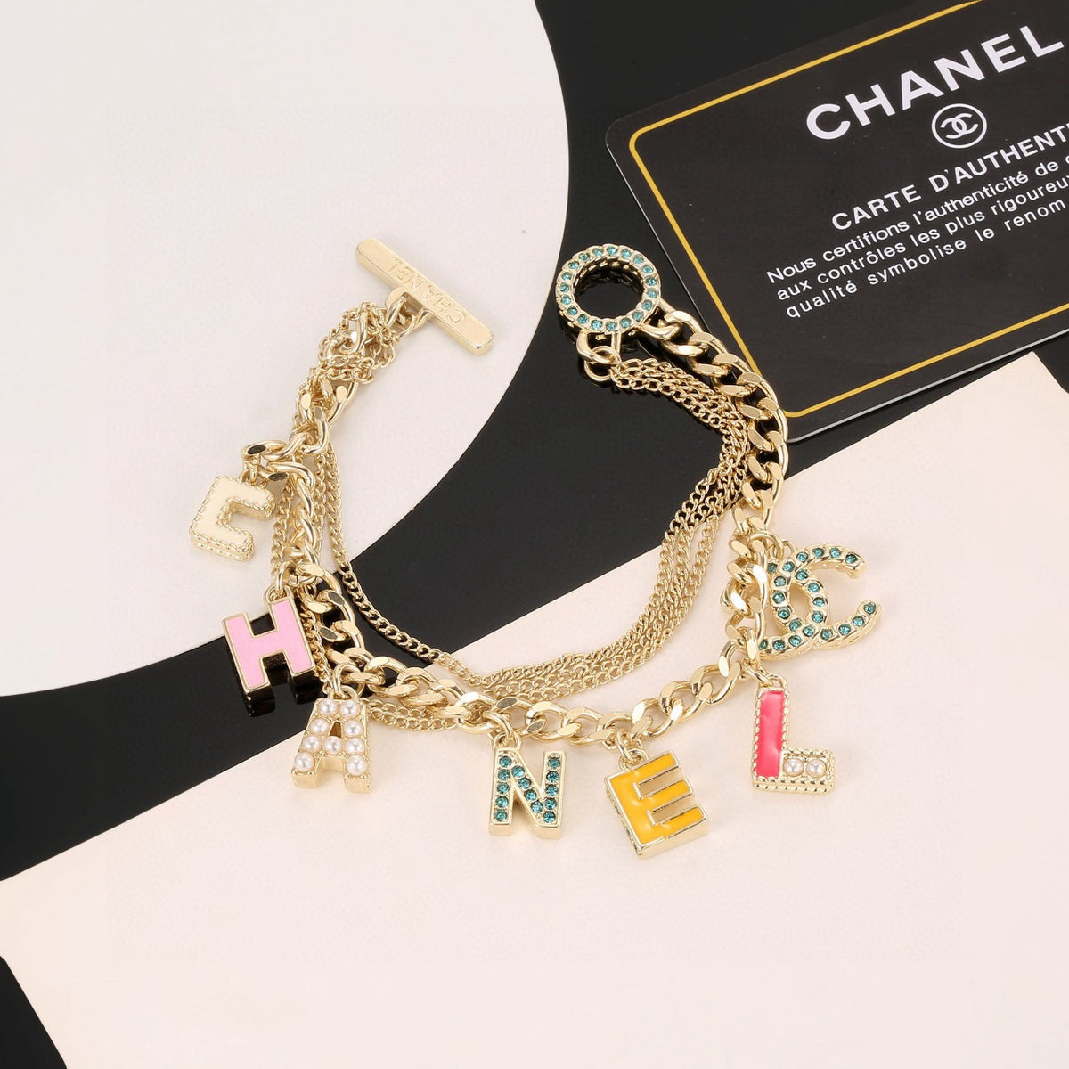 Letter Bracelet in Gold-Tone styled product view