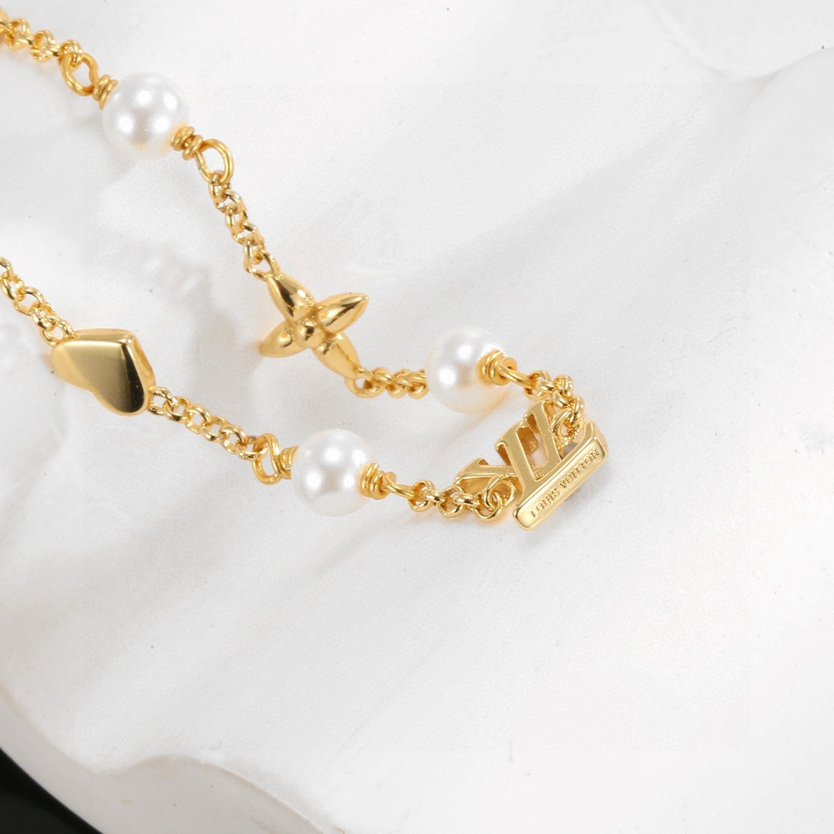 Letter Emblem Bracelet in Polished Metal-Tone – Design 025 main product view