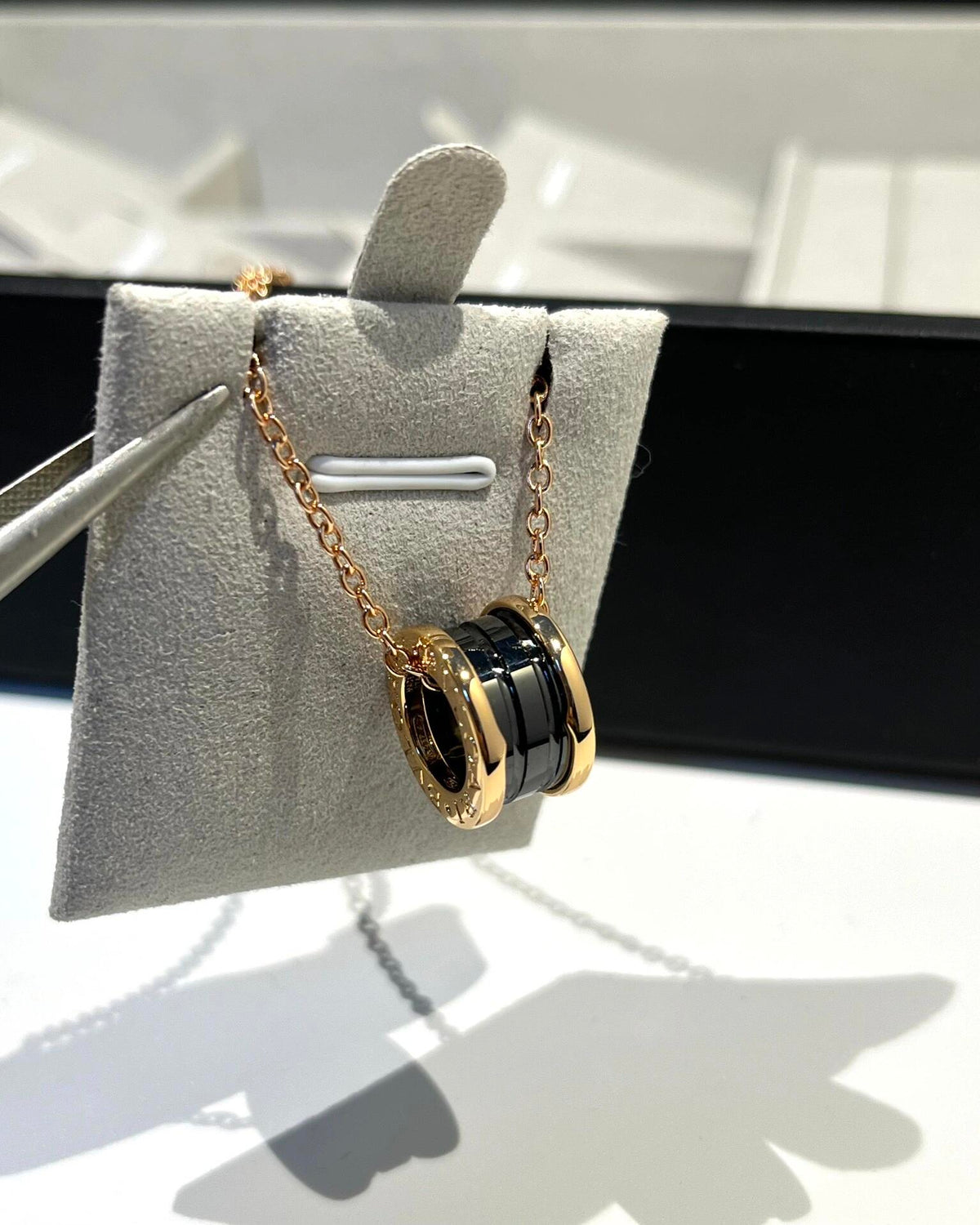 Round Pendant Necklace in Rose-Gold-Tone front product view