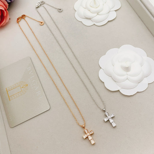 Cross Pendant Necklace in Rose-Gold-Tone main product view
