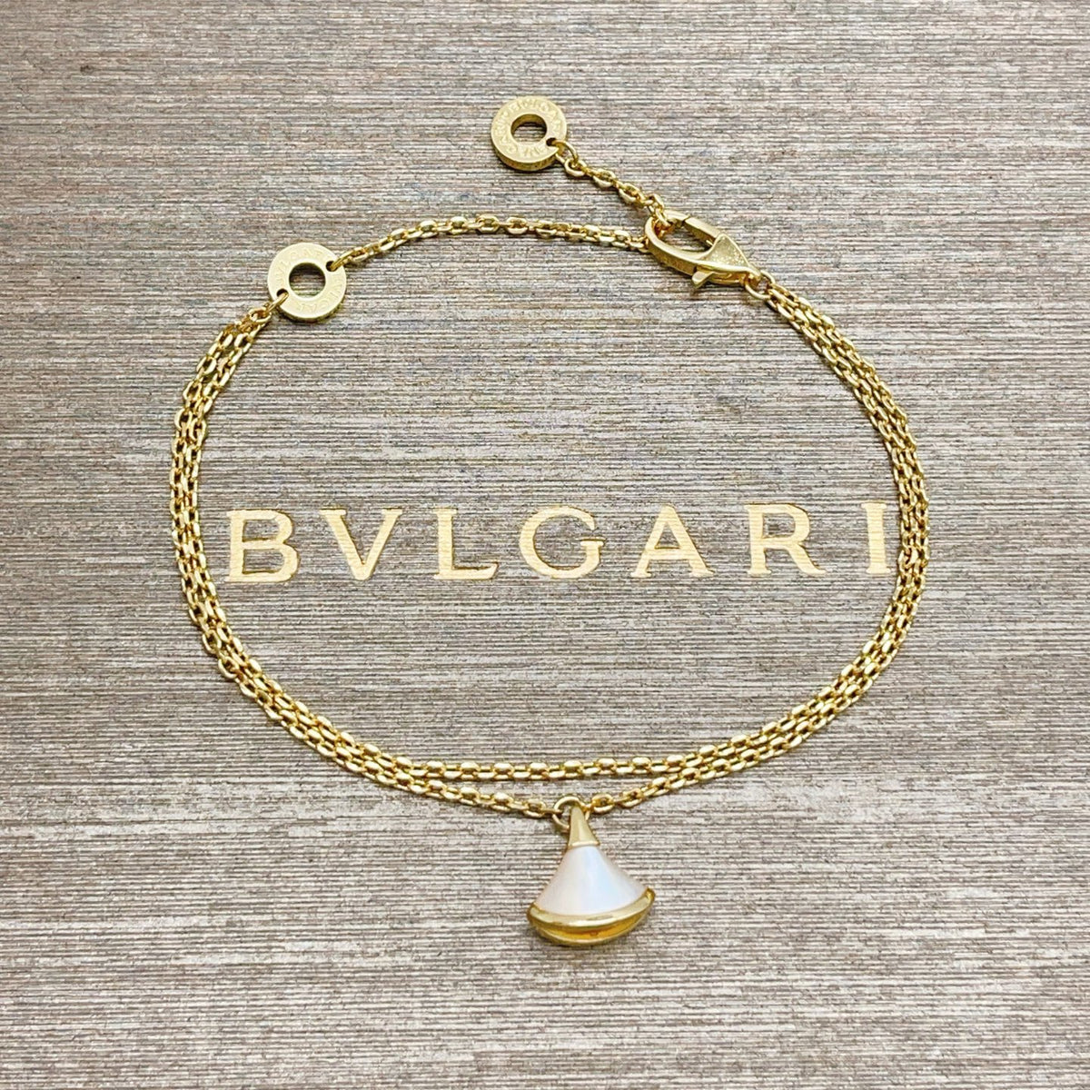 Geometric Emblem Bracelet in Gold-Tone main product view