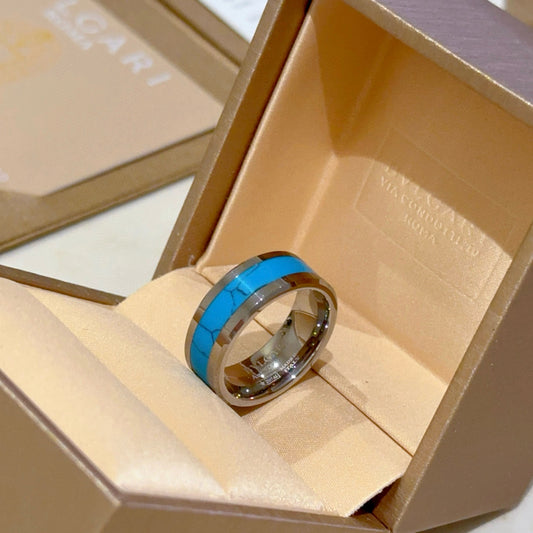 Geometric Emblem Statement Ring in Polished Metal-Tone – Design 096 main product view