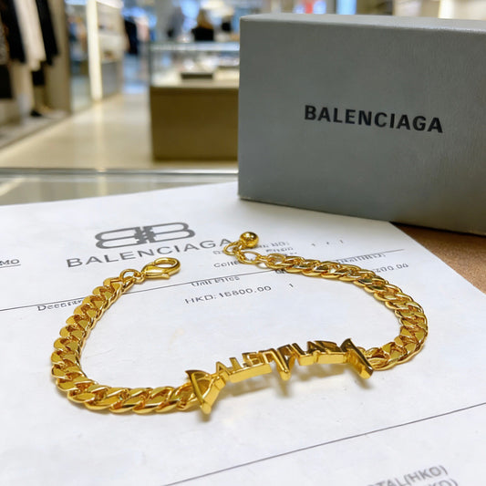 Geometric Emblem Bracelet in Polished Metal-Tone – Design 048 main product view