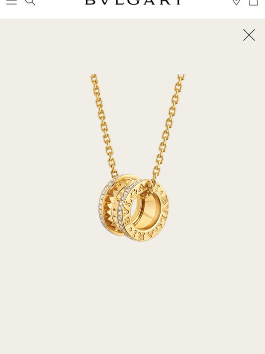 Geometric Emblem Pendant Necklace in Rose-Gold-Tone – Rose Gold Detail – Design 009 main product view