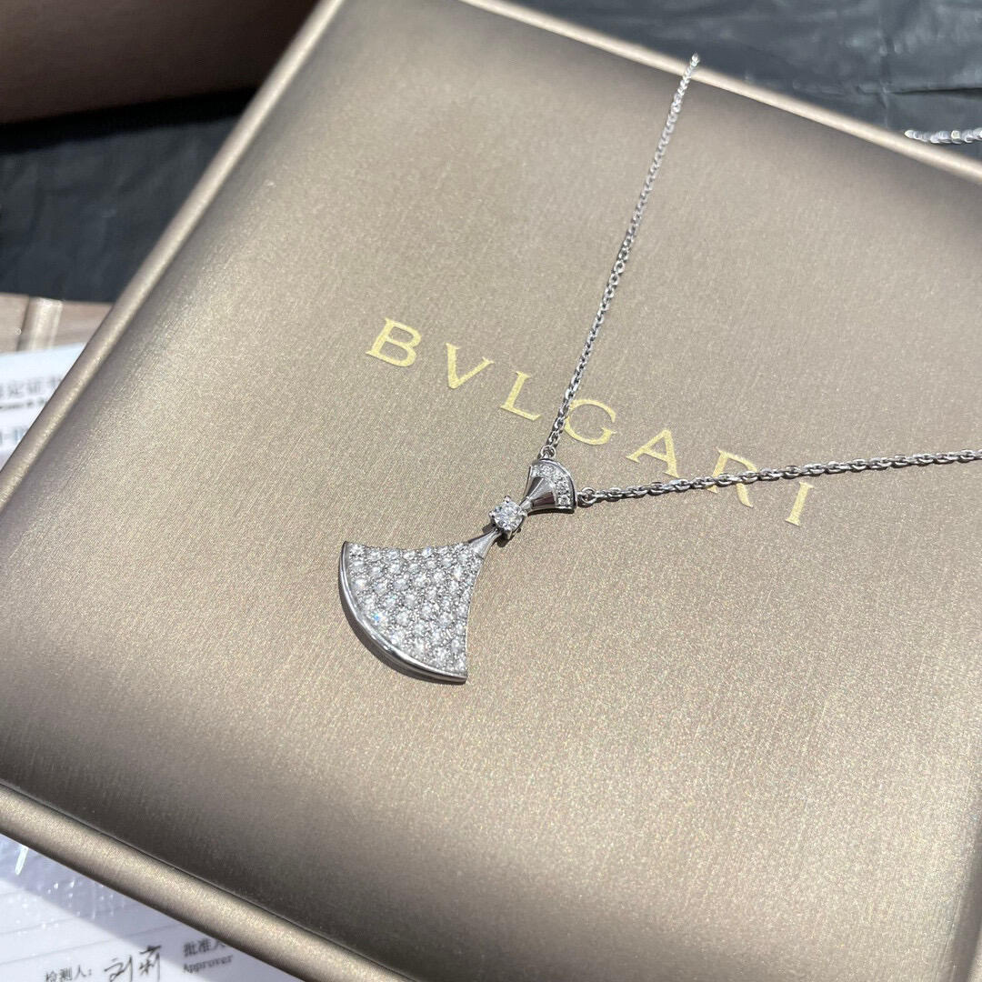 Geometric Emblem Pendant Necklace in Polished Metal-Tone – Design 007 front product view
