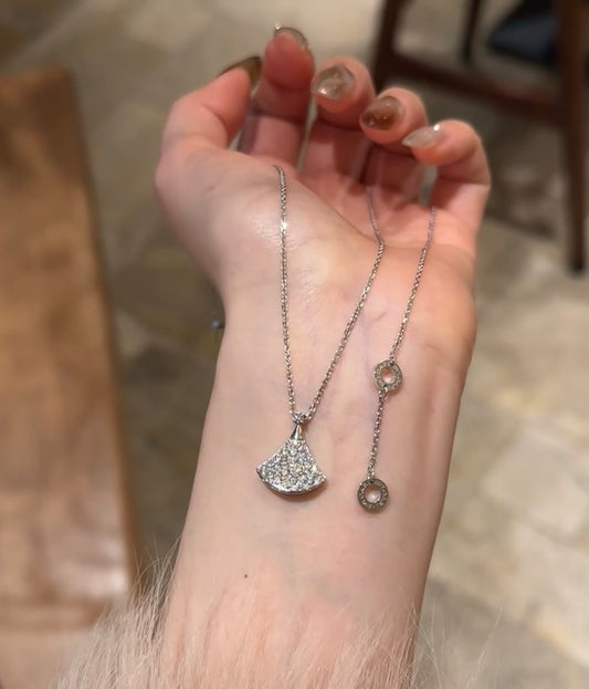 Geometric Emblem Pendant Necklace in Rose-Gold-Tone – Rose Gold Detail – Design 006 main product view