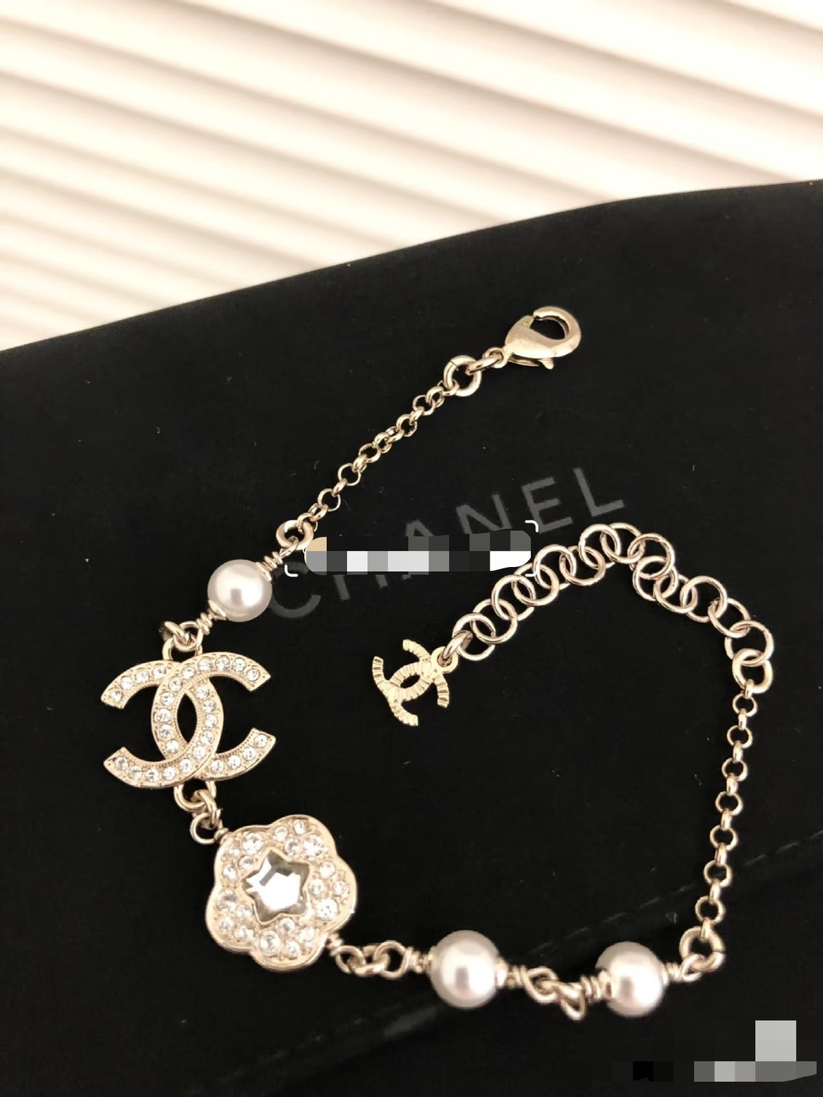 Camellia Bracelet in Gold-Tone side detail