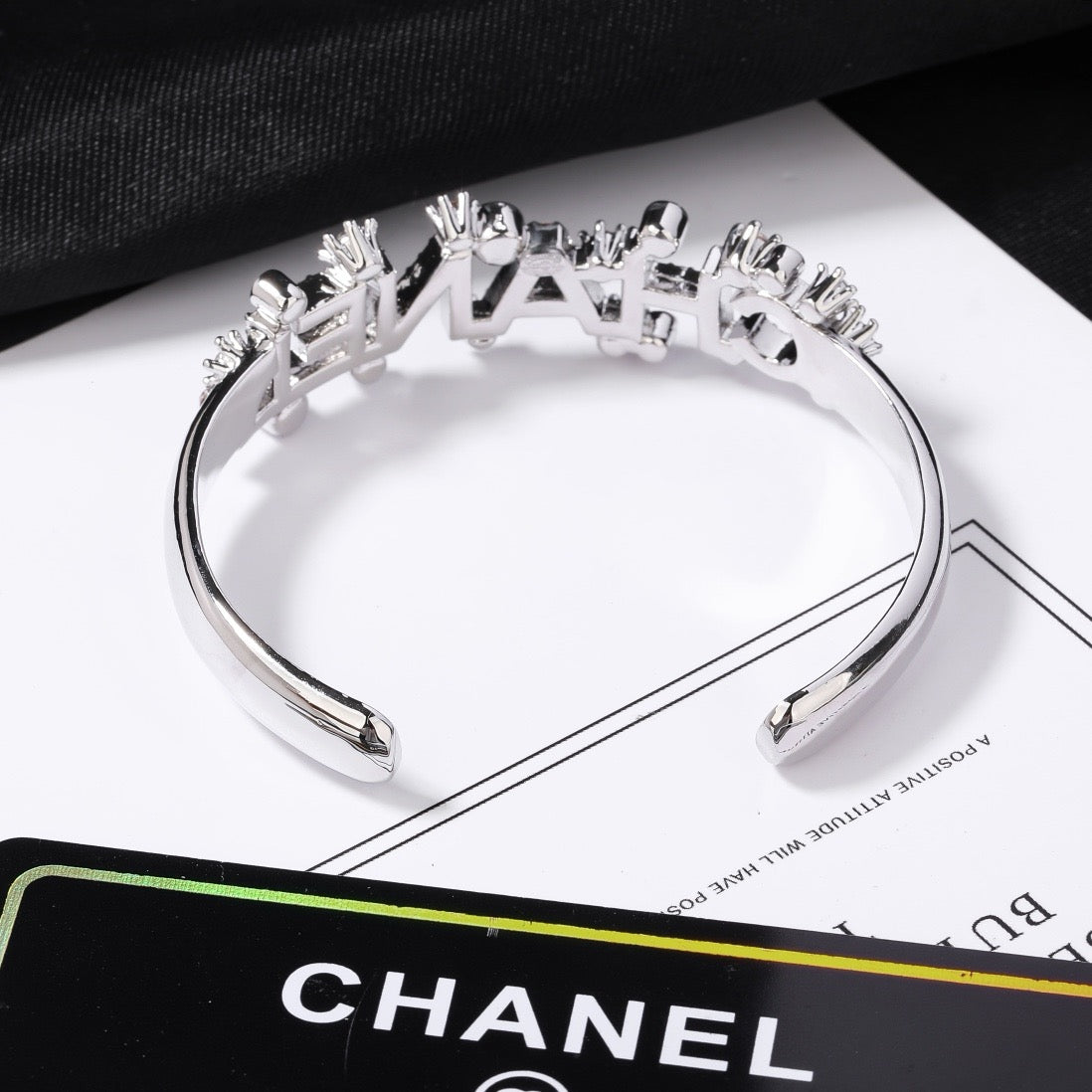 Signature Emblem Bangle in Polished Metal-Tone – Design 030 main product view