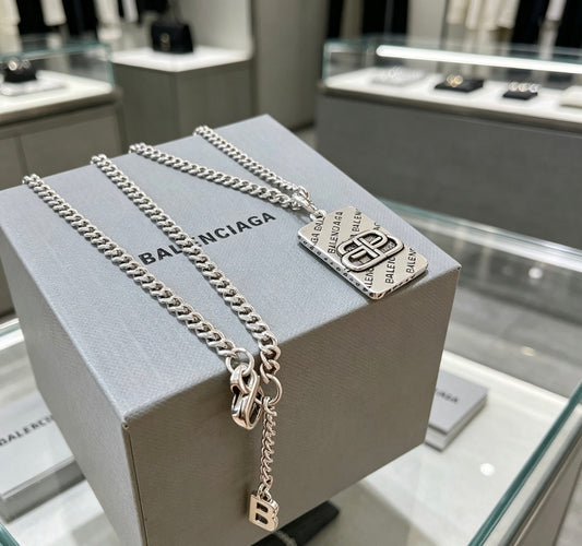 Geometric Emblem Pendant Necklace in Polished Metal-Tone – Vintage Detail – Design 067 main product view