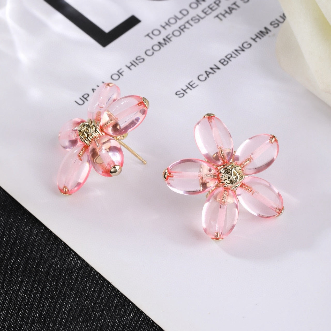 Signature Emblem Statement Earrings in Polished Metal-Tone – Design 041 main product view
