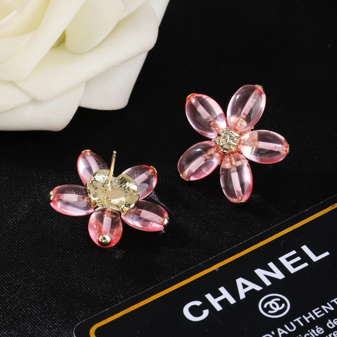 Signature Emblem Statement Earrings in Polished Metal-Tone – Design 041 close-up detail