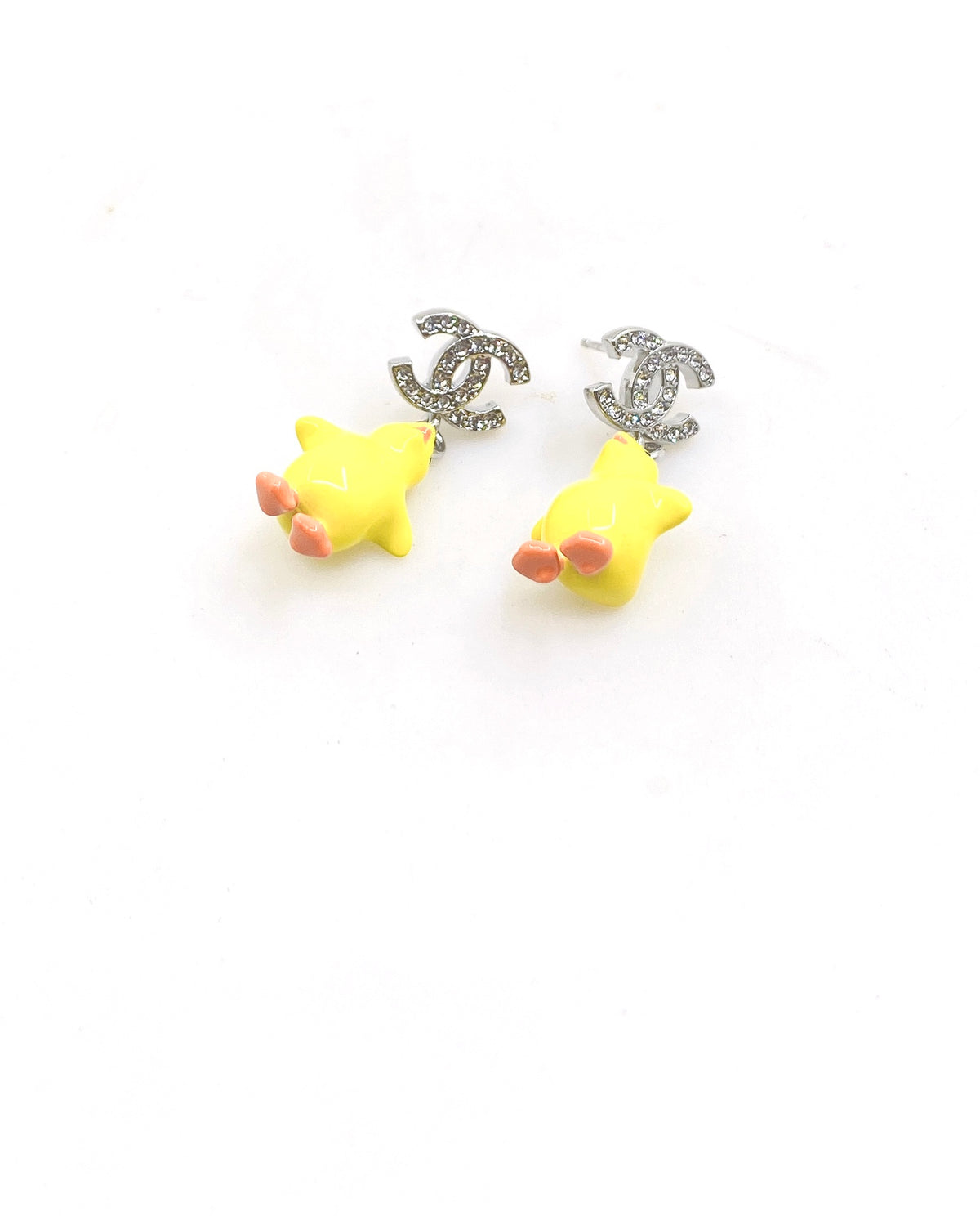 Duck Statement Earrings in Gold-Tone – Design 004 main product view
