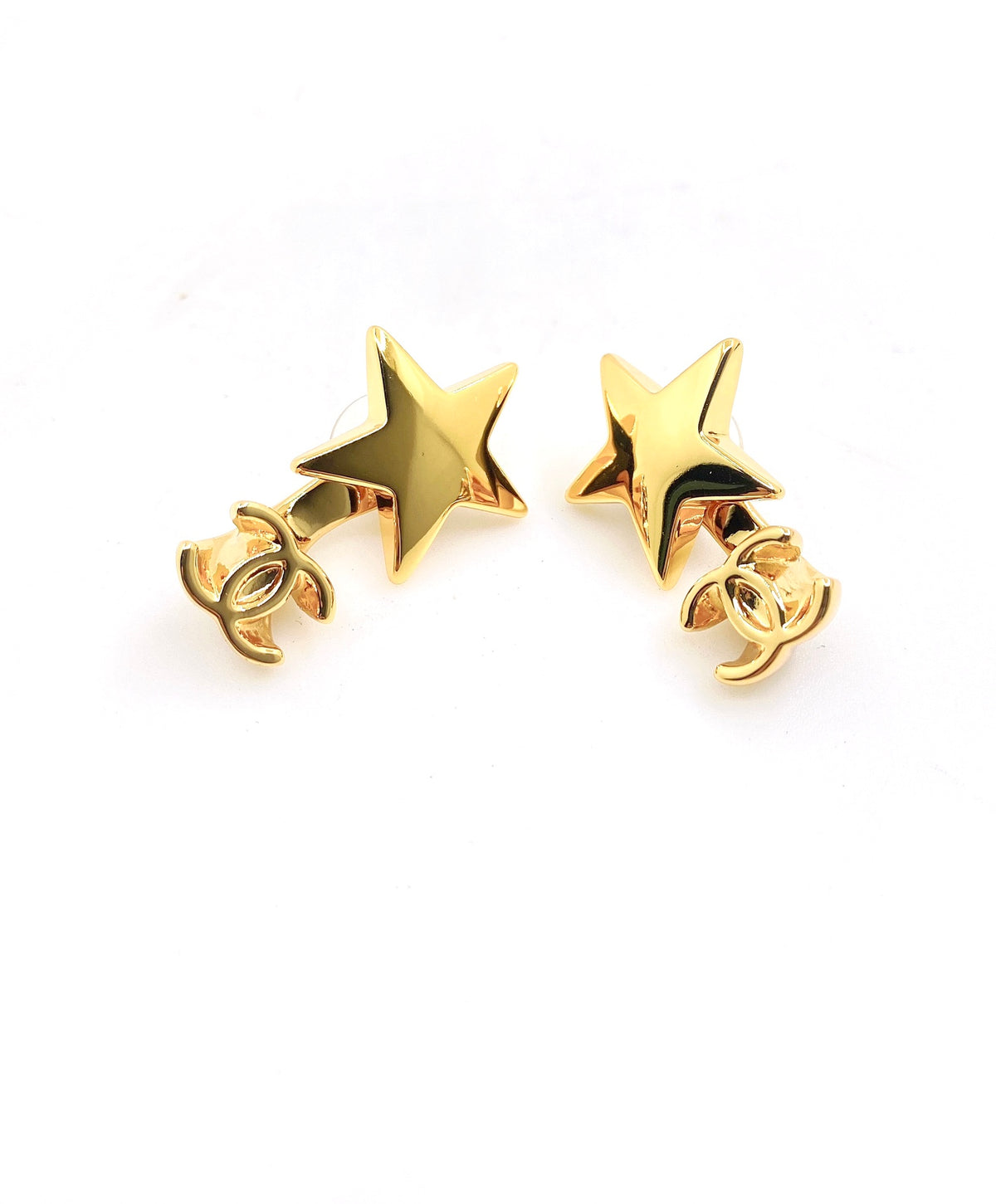 Signature Emblem Statement Earrings in Gold-Tone – Design 002 main product view