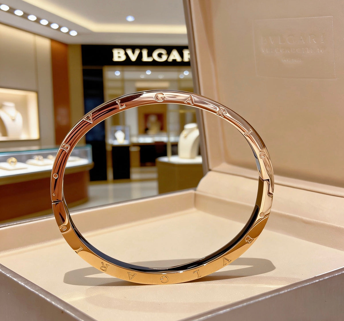 Serpentine Bangle in Polished Metal-Tone – Serpentine Detail styled product view