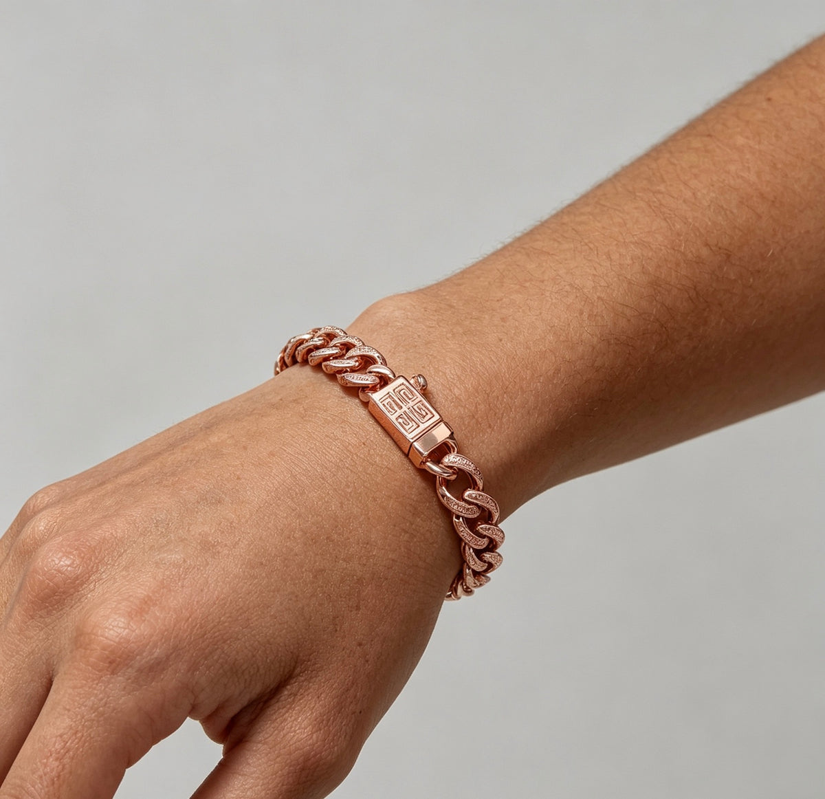Floral Bracelet in Gold-Tone – Design 006 side detail