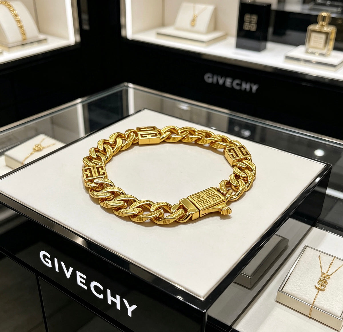 Floral Bracelet in Gold-Tone – Design 008 main product view