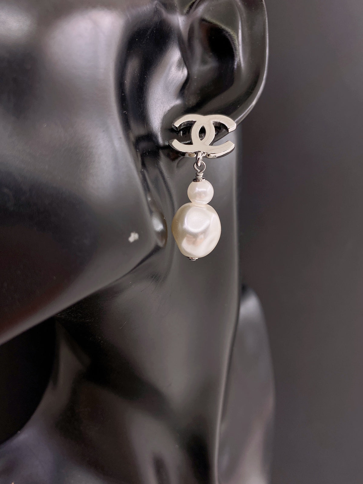 Pearl Pearl-Detail Statement Earrings – Pearl Detail – Design 004 front product view