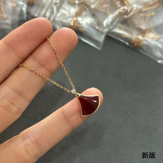 Geometric Emblem Pendant Necklace in Polished Metal-Tone – Design 011 main product view