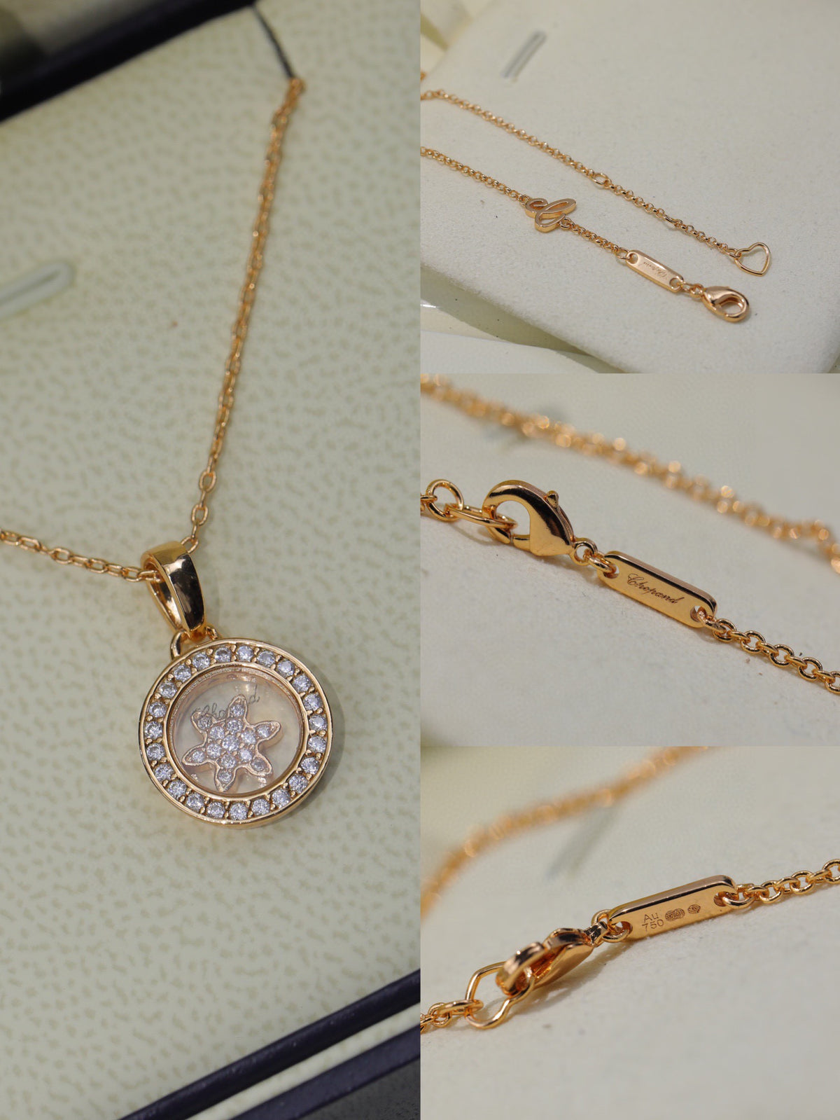 Signature Emblem Crystal-Accent Pendant Necklace – Design 021 detail view