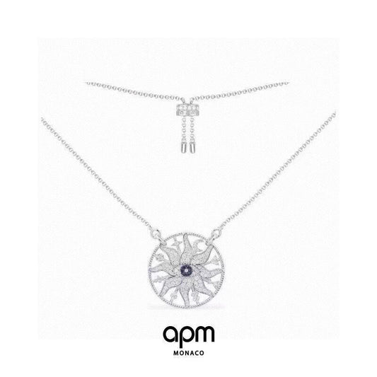 Adjustable Spike Pendant Necklace in Silver-Tone main product view