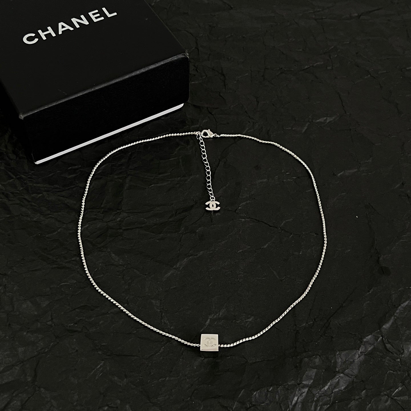 Signature Emblem Pendant Necklace in Polished Metal-Tone – Design 097 side detail