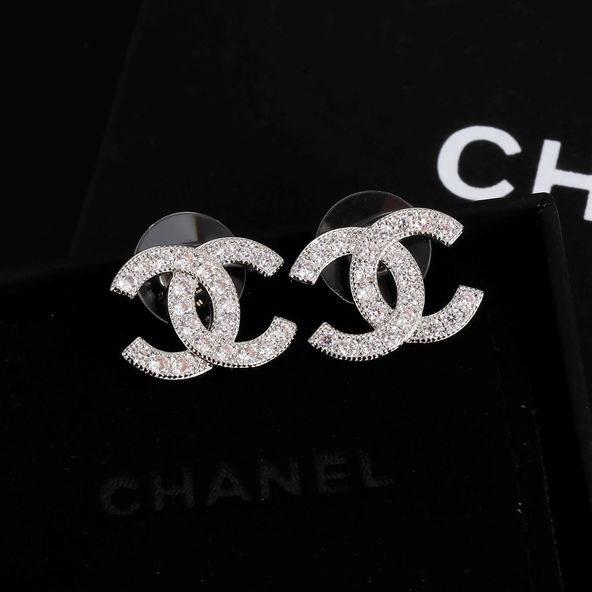 Signature Emblem Stud Earrings in Gold-Tone – Design 045 main product view