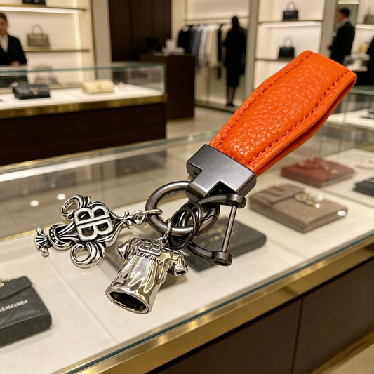 Key Jewelry Accessory in Polished Metal-Tone – Design 031 main product view