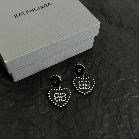 Ring Motif Statement Earrings in Polished Metal-Tone – Design 011 main product view