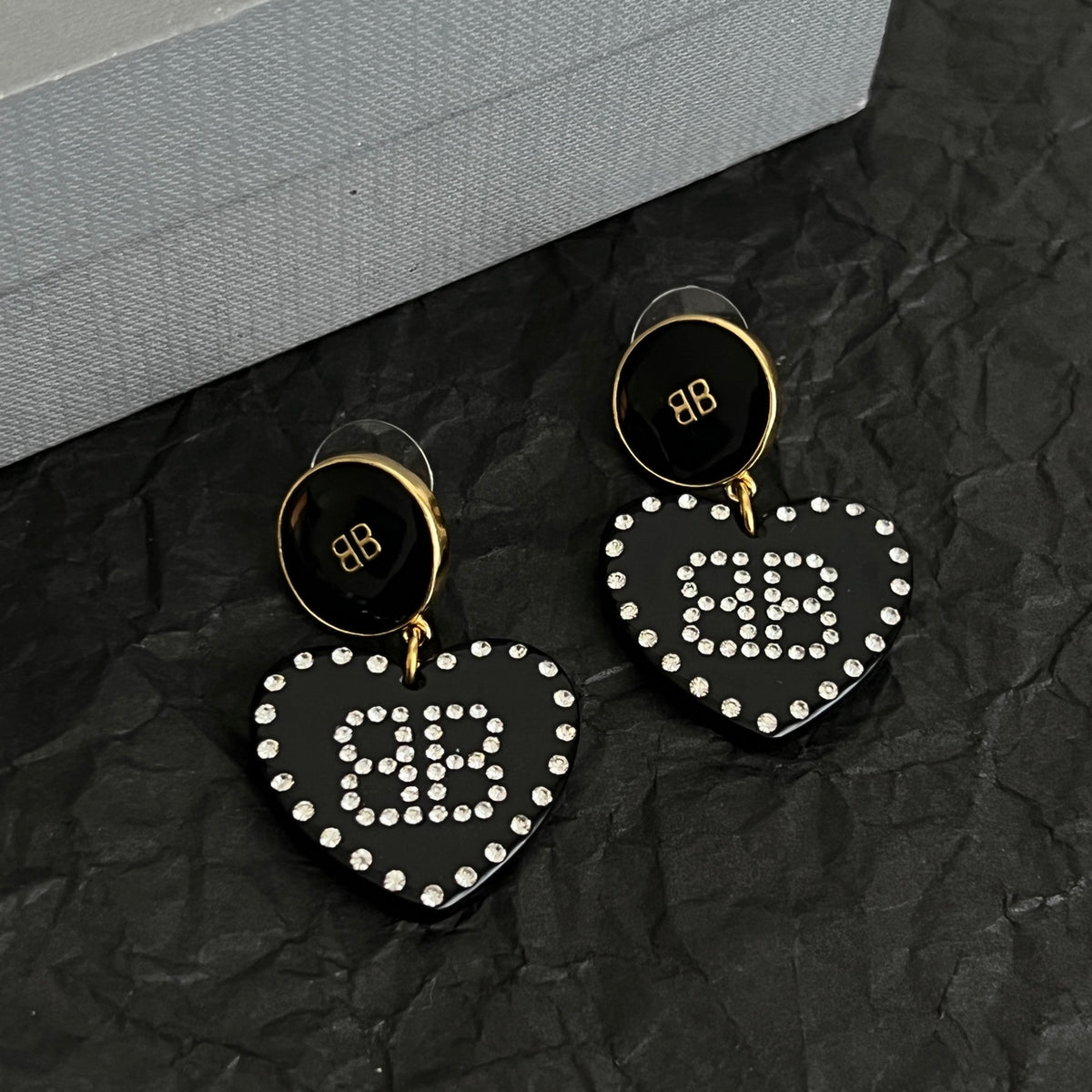 Ring Motif Statement Earrings in Polished Metal-Tone – Design 011 detail view