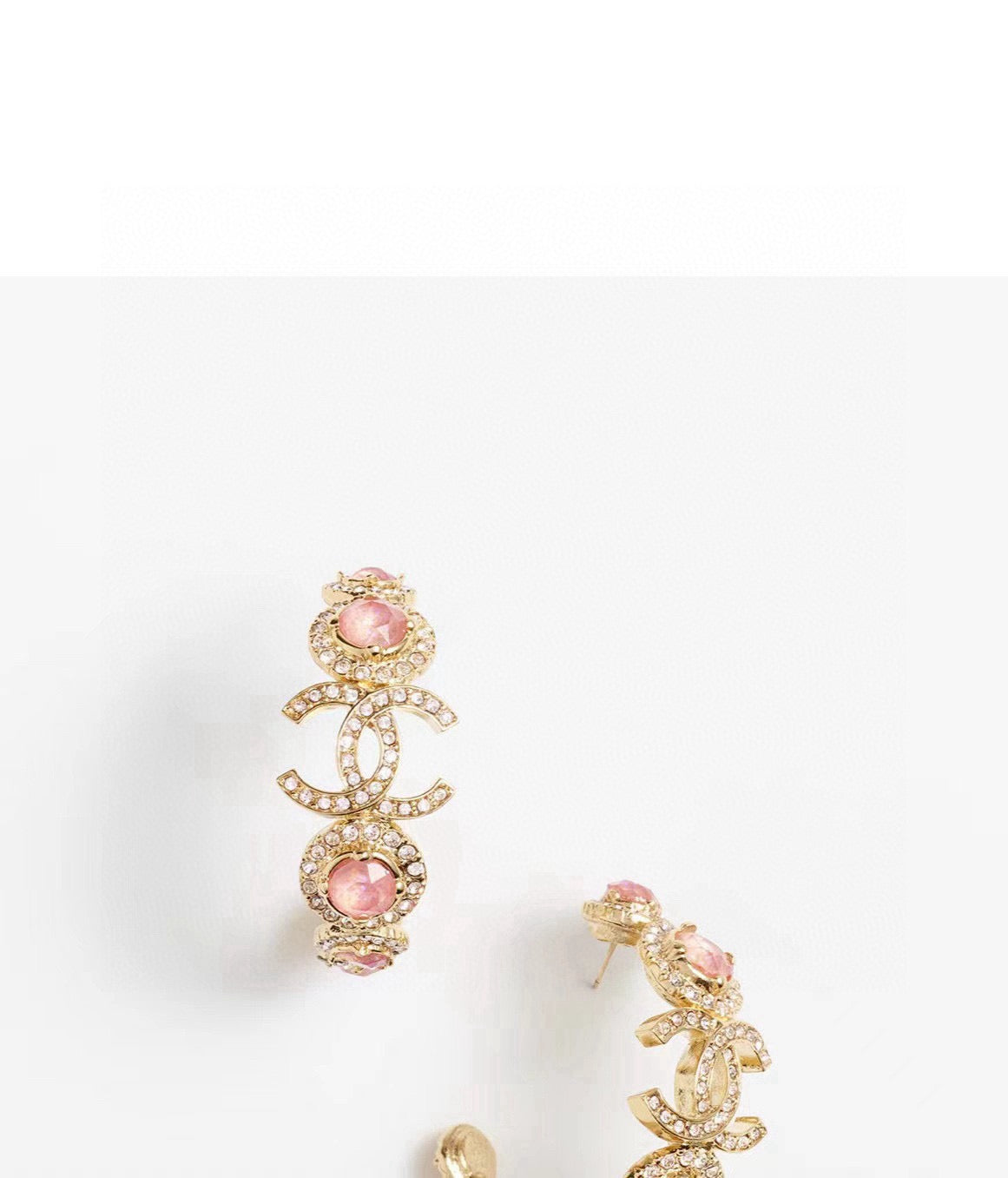 Signature Emblem Statement Earrings in Polished Metal-Tone – Design 045 detail view