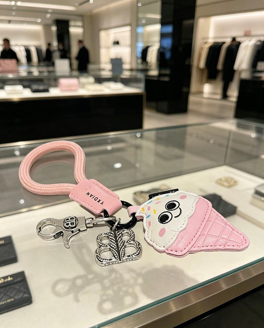 Key Jewelry Accessory in Polished Metal-Tone – Design 048 main product view