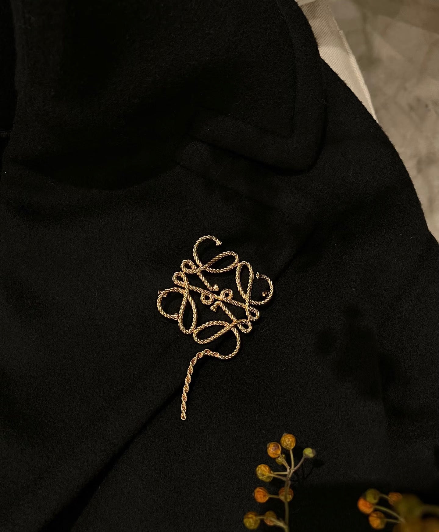 Signature Emblem Brooch in Polished Metal-Tone – Design 062 main product view