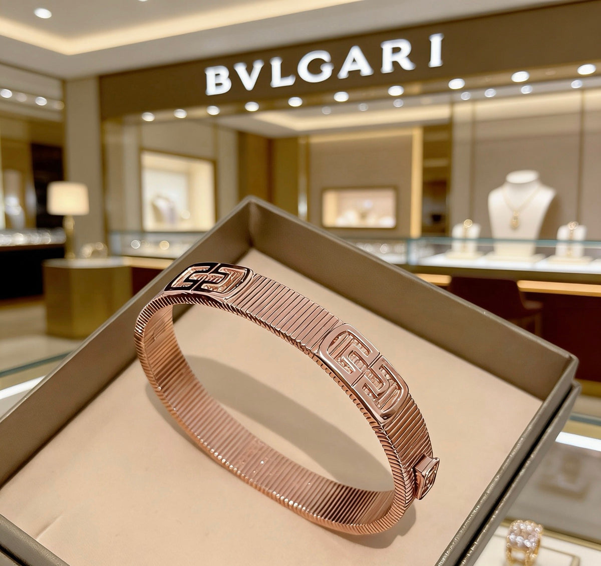 Serpentine Bangle in Polished Metal-Tone – Serpentine Detail – Design 005 detail view