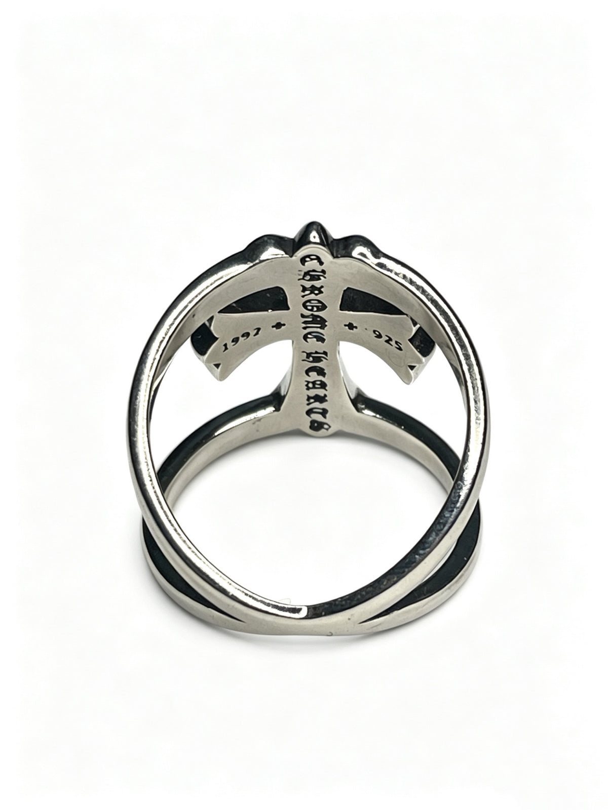 Signature Emblem Statement Ring in Polished Metal-Tone – Design 010 styled product view