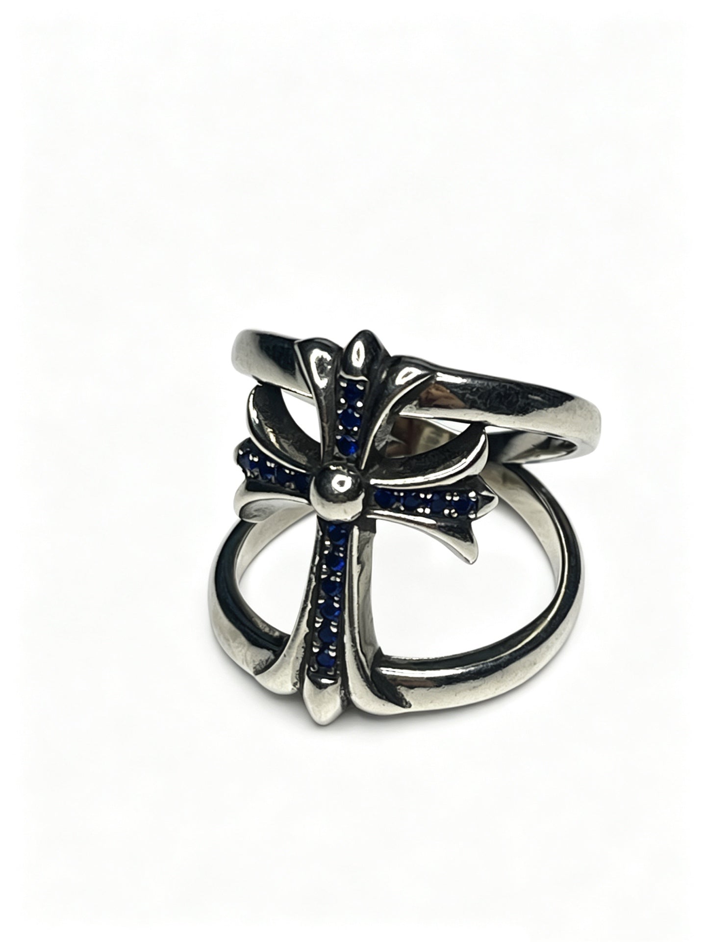 Signature Emblem Statement Ring in Polished Metal-Tone – Design 010 side detail