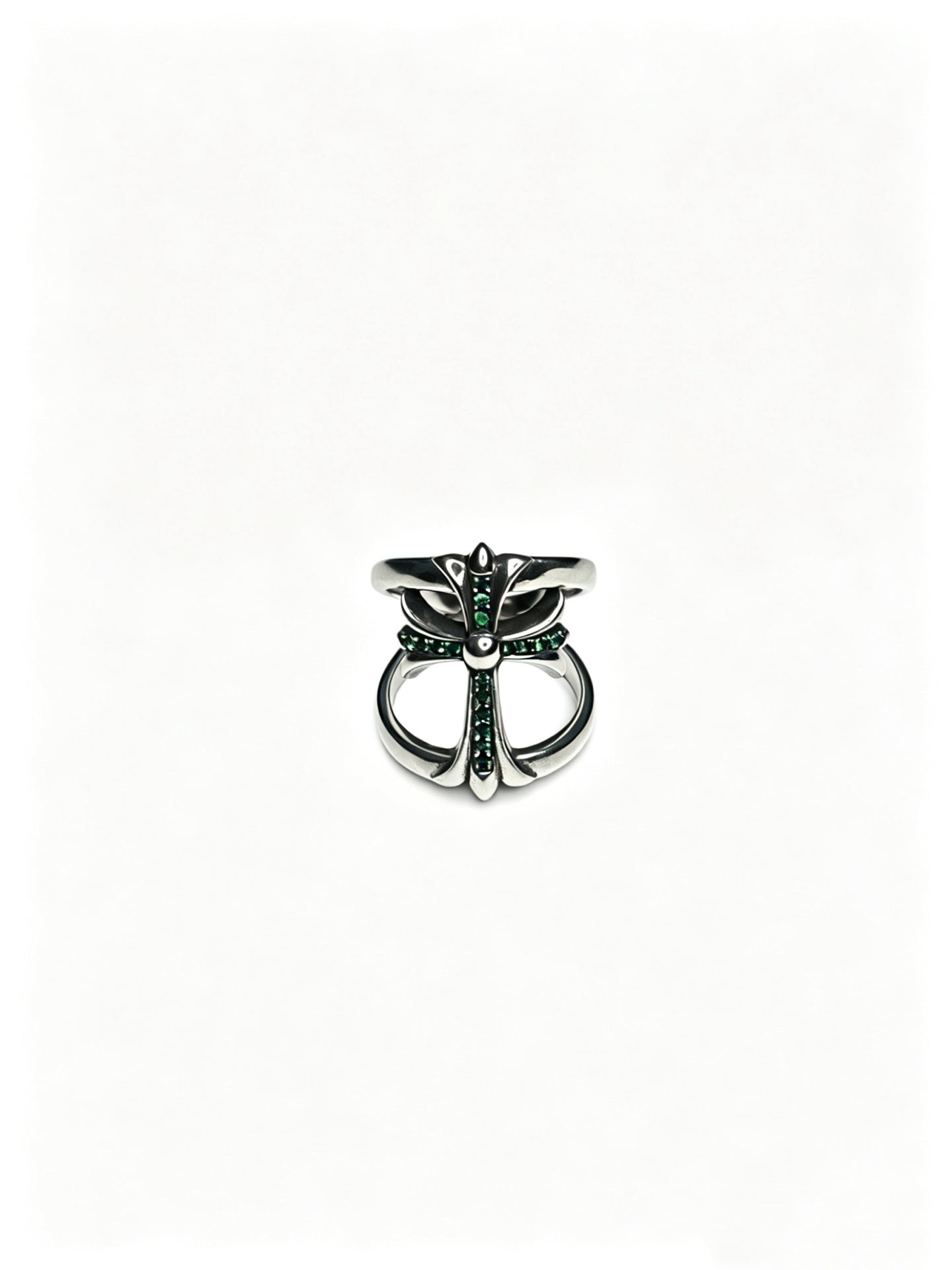Signature Emblem Statement Ring in Polished Metal-Tone – Design 013 main product view