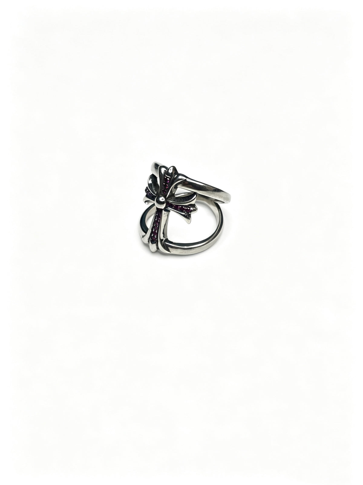 Signature Emblem Statement Ring in Polished Metal-Tone – Design 014 styled product view