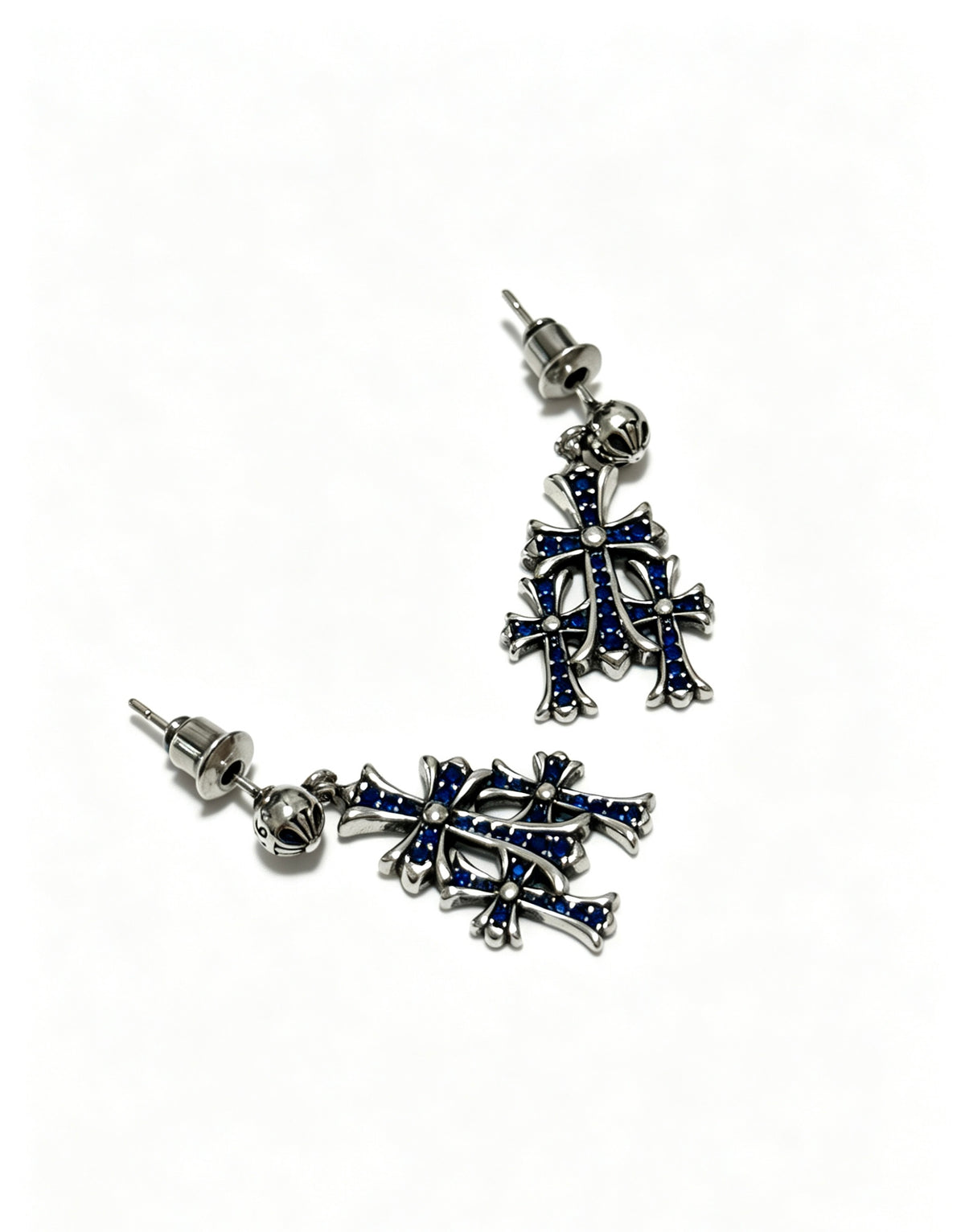 Signature Emblem Statement Earrings in Polished Metal-Tone – Design 019 side detail