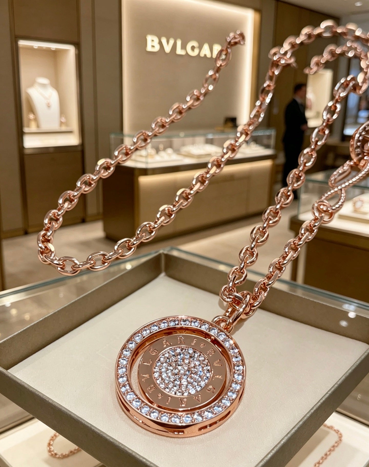 Geometric Emblem Statement Ring in Polished Metal-Tone – Design 017 detail view