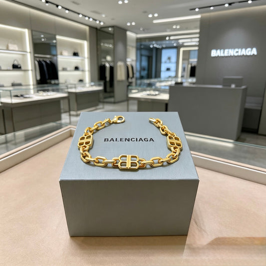 Geometric Emblem Bracelet in Polished Metal-Tone – Design 030 main product view