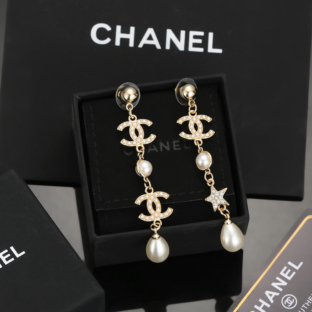 Signature Emblem Stud Earrings in Silver-Tone – Design 009 main product view