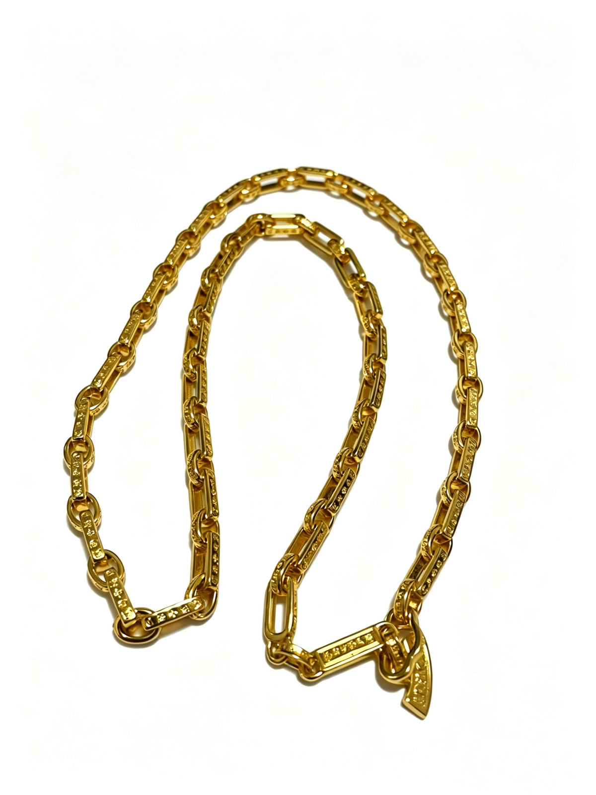 Signature Emblem Pendant Necklace in Polished Metal-Tone – Design 021 main product view