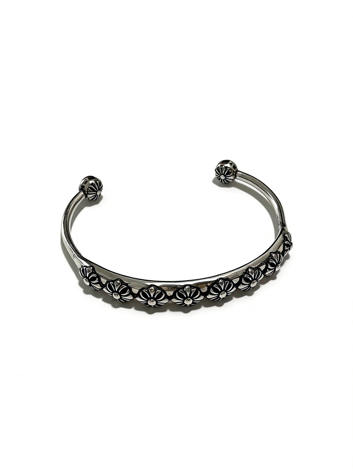 Signature Emblem Bangle in Polished Metal-Tone – Design 007 main product view