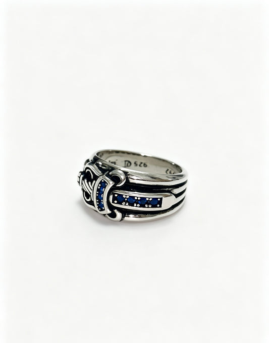 Signature Emblem Statement Ring in Polished Metal-Tone – Design 009 main product view