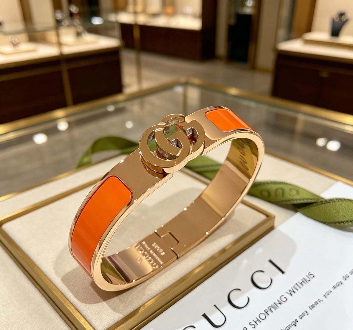 Double-G Emblem Bangle in Gold-Tone – Design 001 main product view