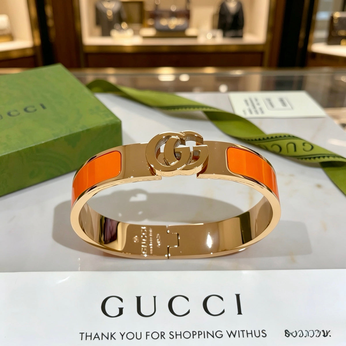 Double-G Emblem Bangle in Gold-Tone – Design 001 main product view