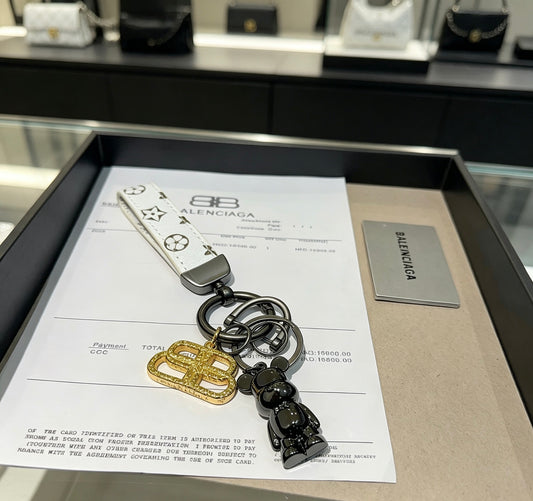 Key Jewelry Accessory in Polished Metal-Tone – Design 007 main product view