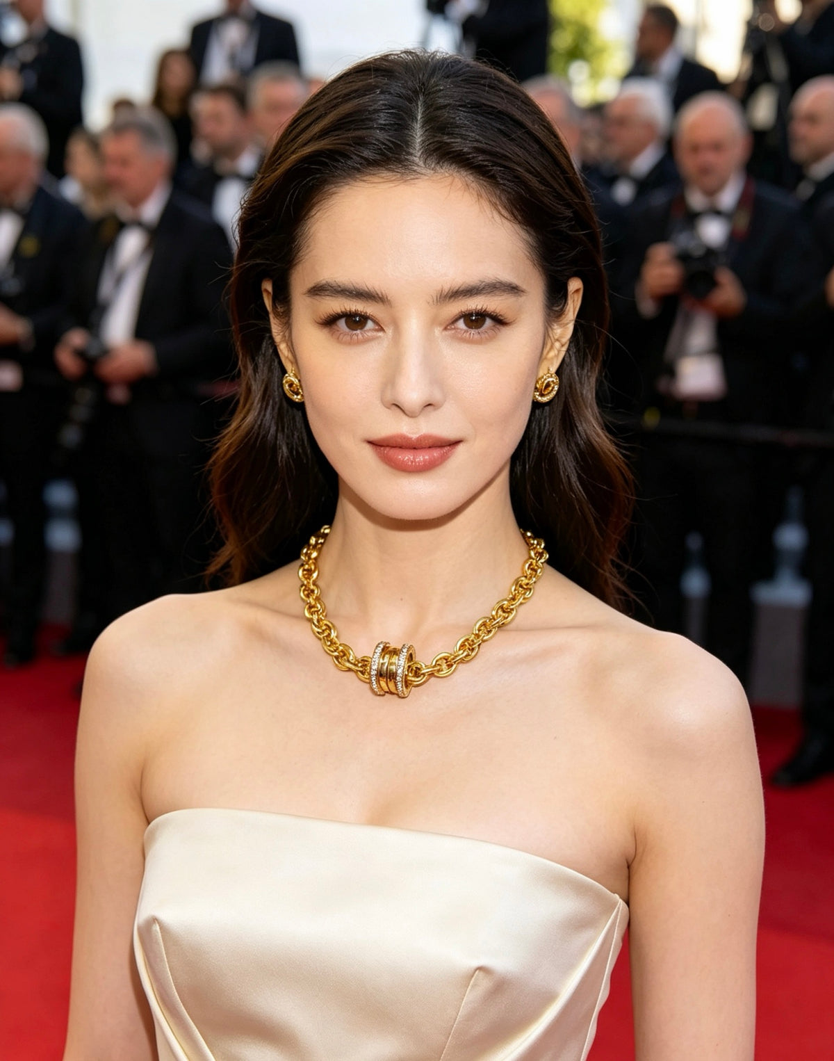 Geometric Emblem Statement Ring in Polished Metal-Tone – Design 011 close-up detail